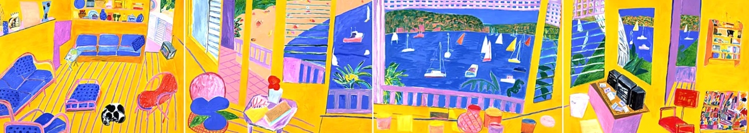 ケン・ドーンの絵画作品　タイトルは、Long view of the Cabin I-IV